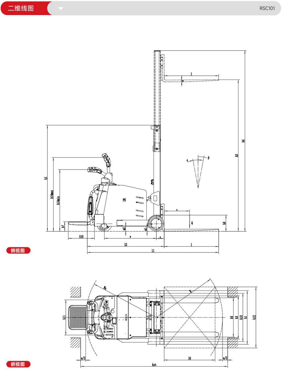 RSC101站（zhàn）駕式平衡重式堆高車